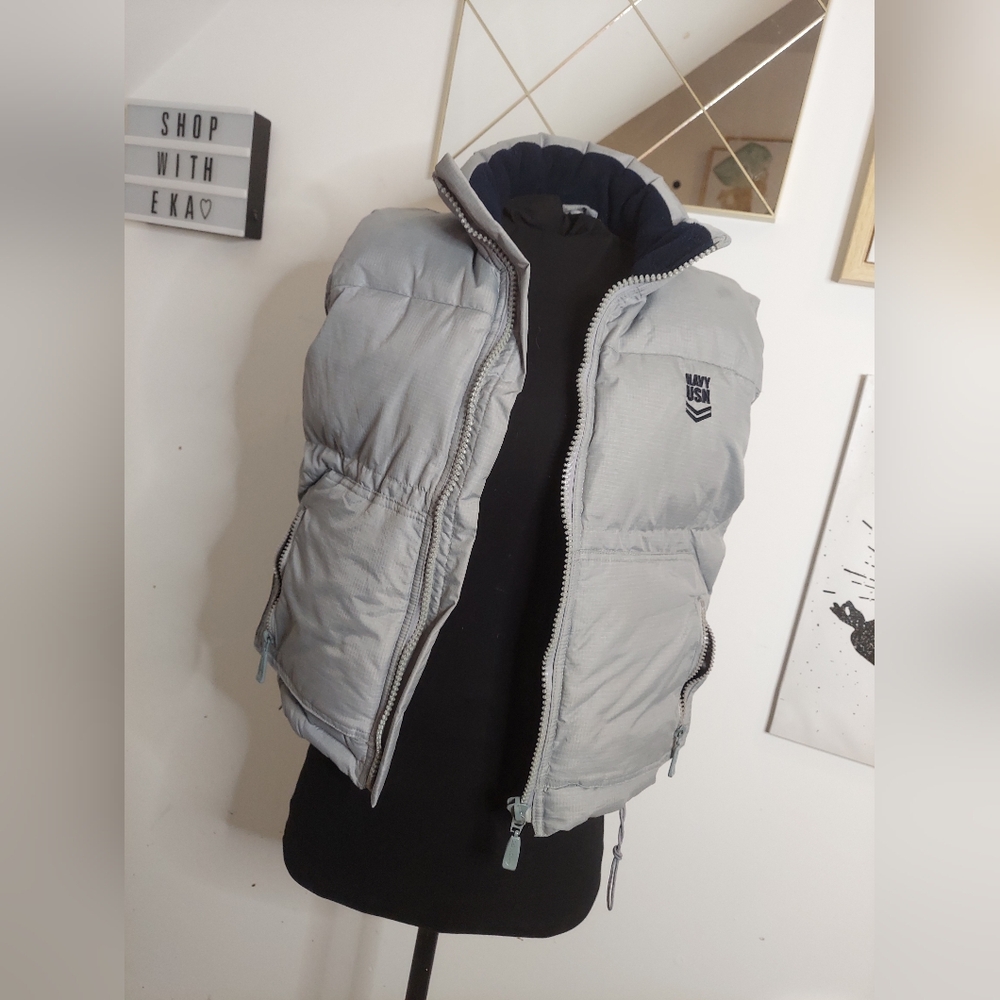 Boys grey puffer vest - Picture 4 of 7